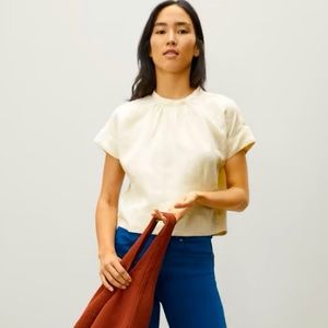 Everlane The Linen Drape Top